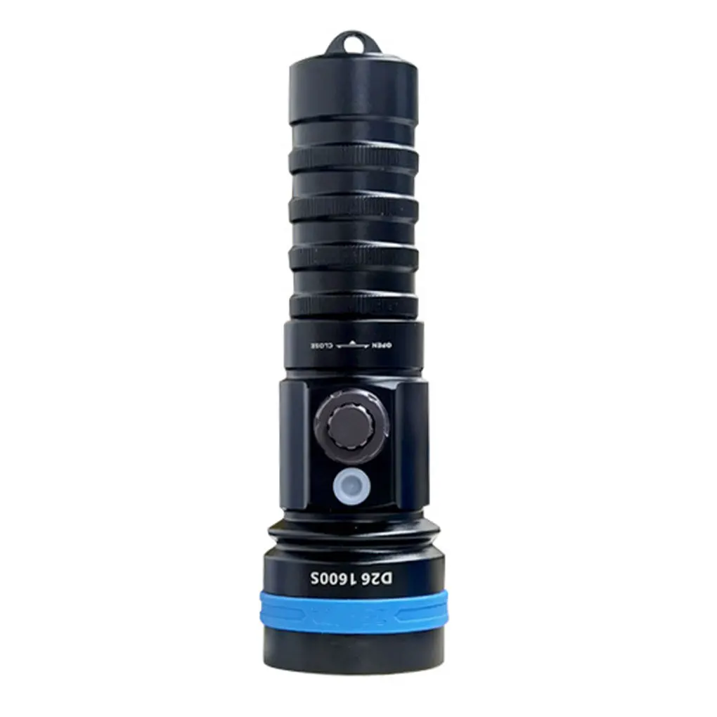 Diving Flashlight Handheld Hard Light Anodized 1600lm Professional IPX8 Waterproof Watersport Underwater Electric Torch