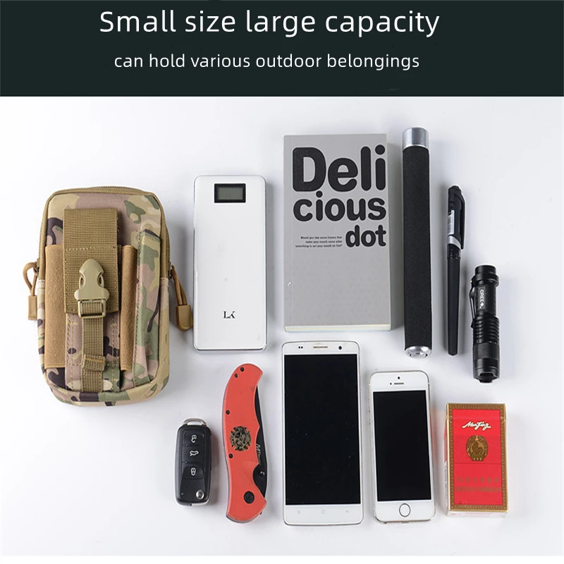 Men Tactical Molle Pouch Belt Waist Pack Bag Small Pocket Military Waist Pack Running Pouch Travel Camping Bags Soft Back