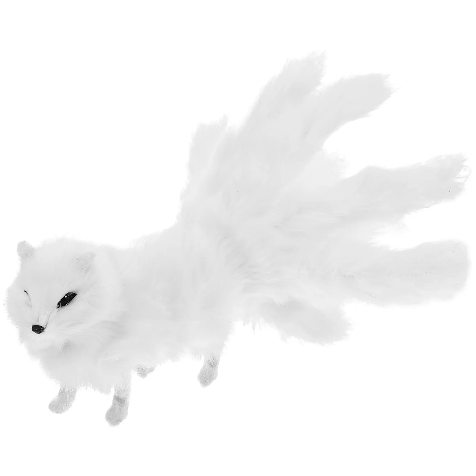 

Home Décor Stuffed Fox Ornament Fur Model House Ornaments Decor Fuzzy Figurine Plush Animal Decorations Simulation