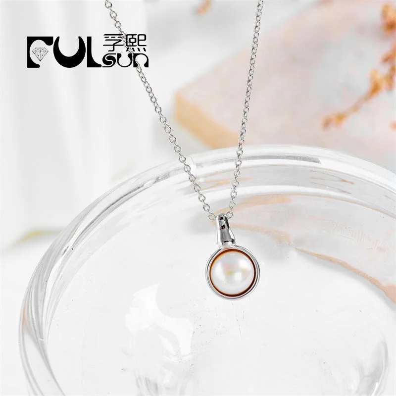 

Vintage freshwater pearl pendant necklaces women jewelry wholesale brass 18k gold plated necklace for mothers day gifts