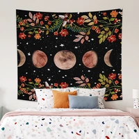sun moon changes tapestry wall hanging with tassels for living room hippie wall cloth carpet gift home dorm decoration