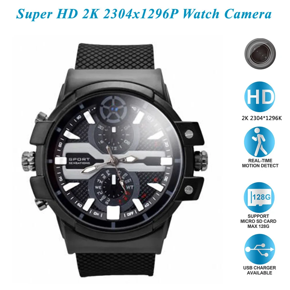 

2k spy wireless wifi wrist watch video recorder photo shoot dvr mini hand camera