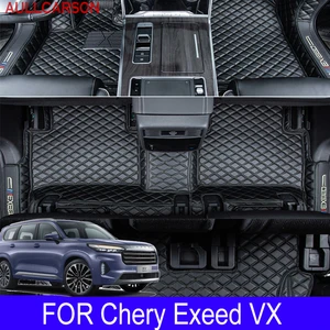 Car Floor Mats For Exeed VX 2021 2022 Double Layer Custom Auto Foot Pads Automobile Carpet Cover Interior Floorliner
