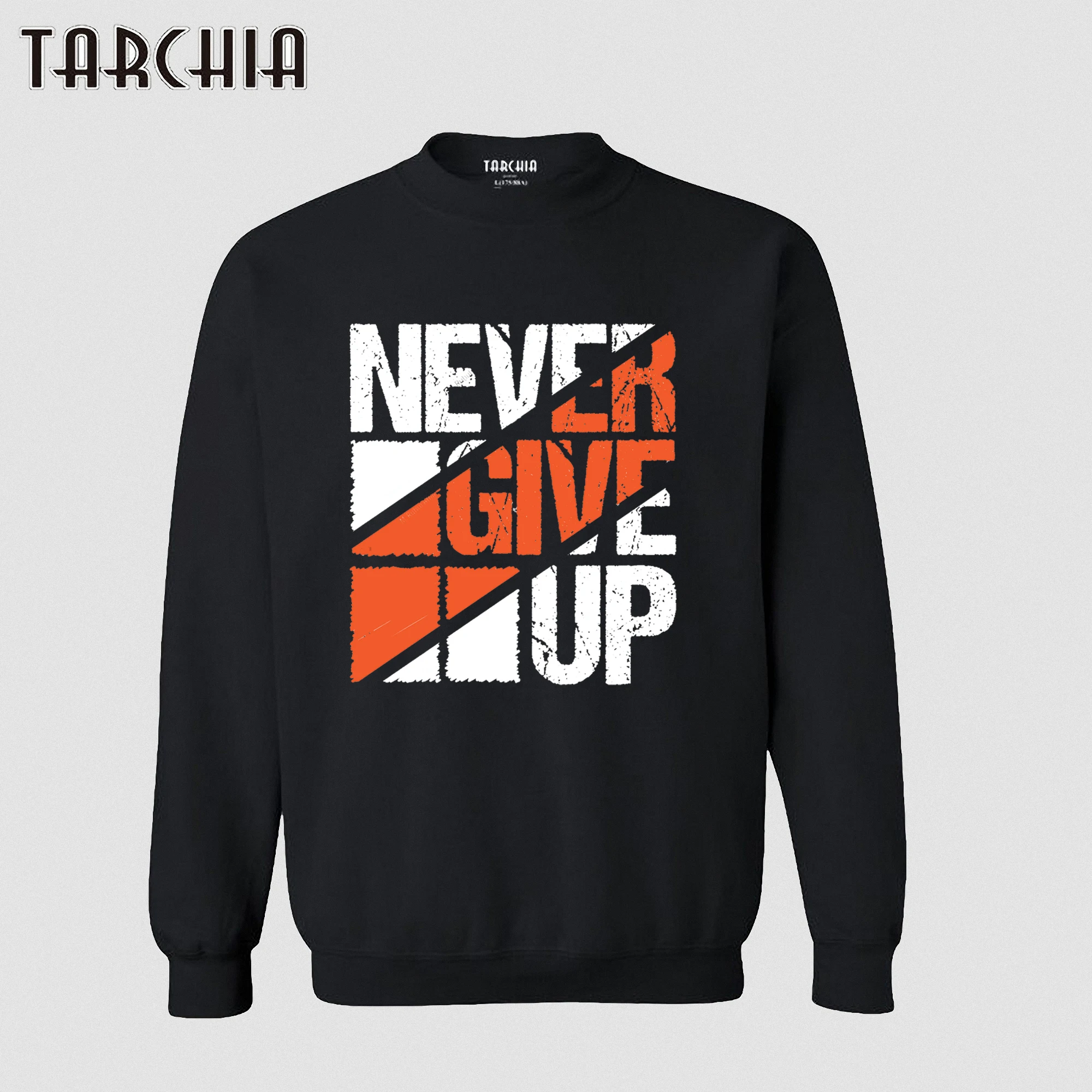 

TARCHIA 2023 Autumn Outerwear Never Give Up Sportwear Hoodies Printed Pullover Oversized Mens Long Sleeve Casual Sweatshirts New