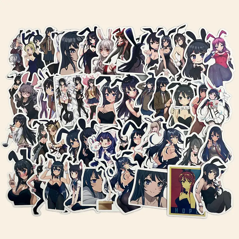 

Bunny Girl Sticker Cute Sticker Sexy Anime Graffiti Sticker Phone Case DIY Sticker Black Stockings Girl