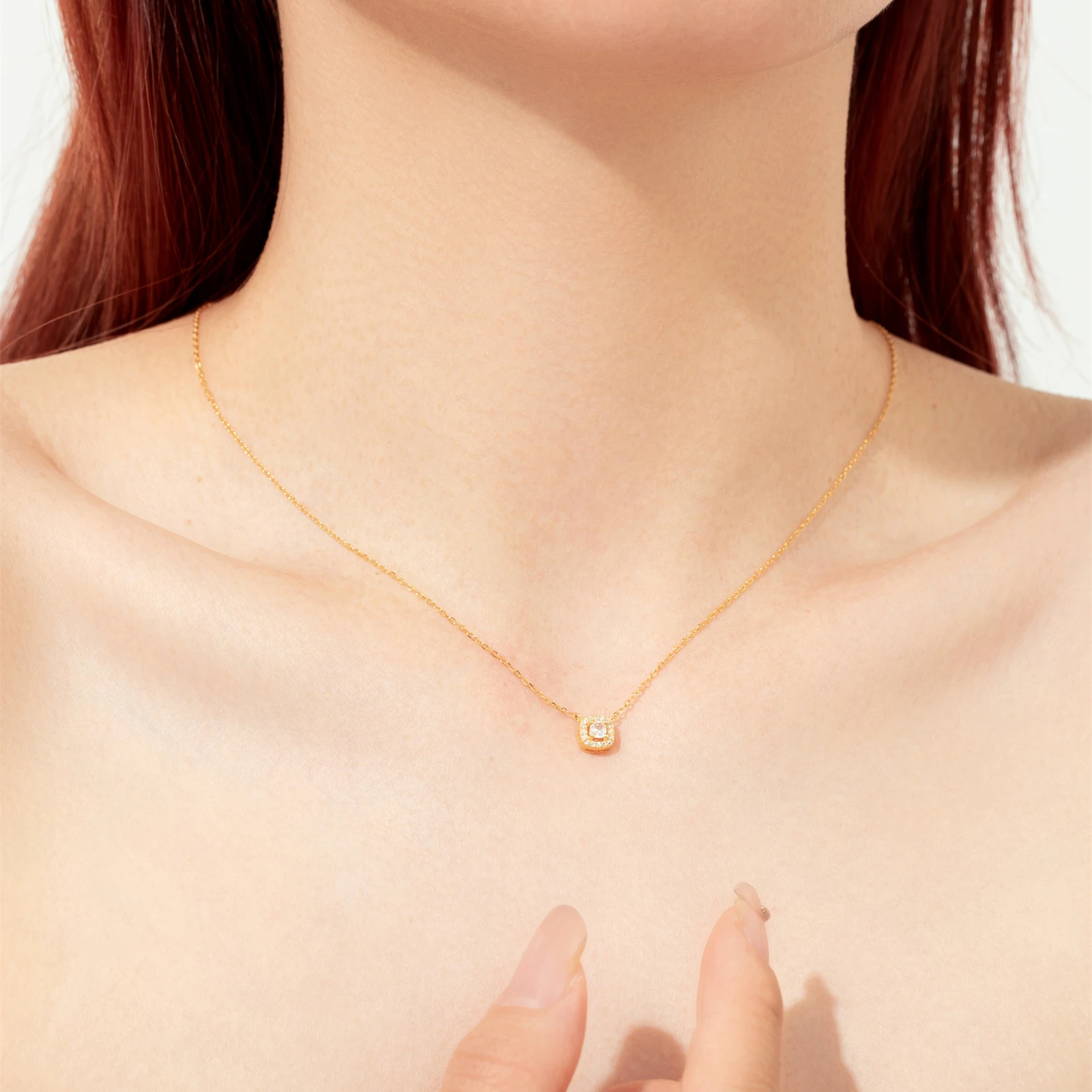 ANDYWEN стерлингового серебра 925 пробы женское колье-колье 2024 изысканные роскошные