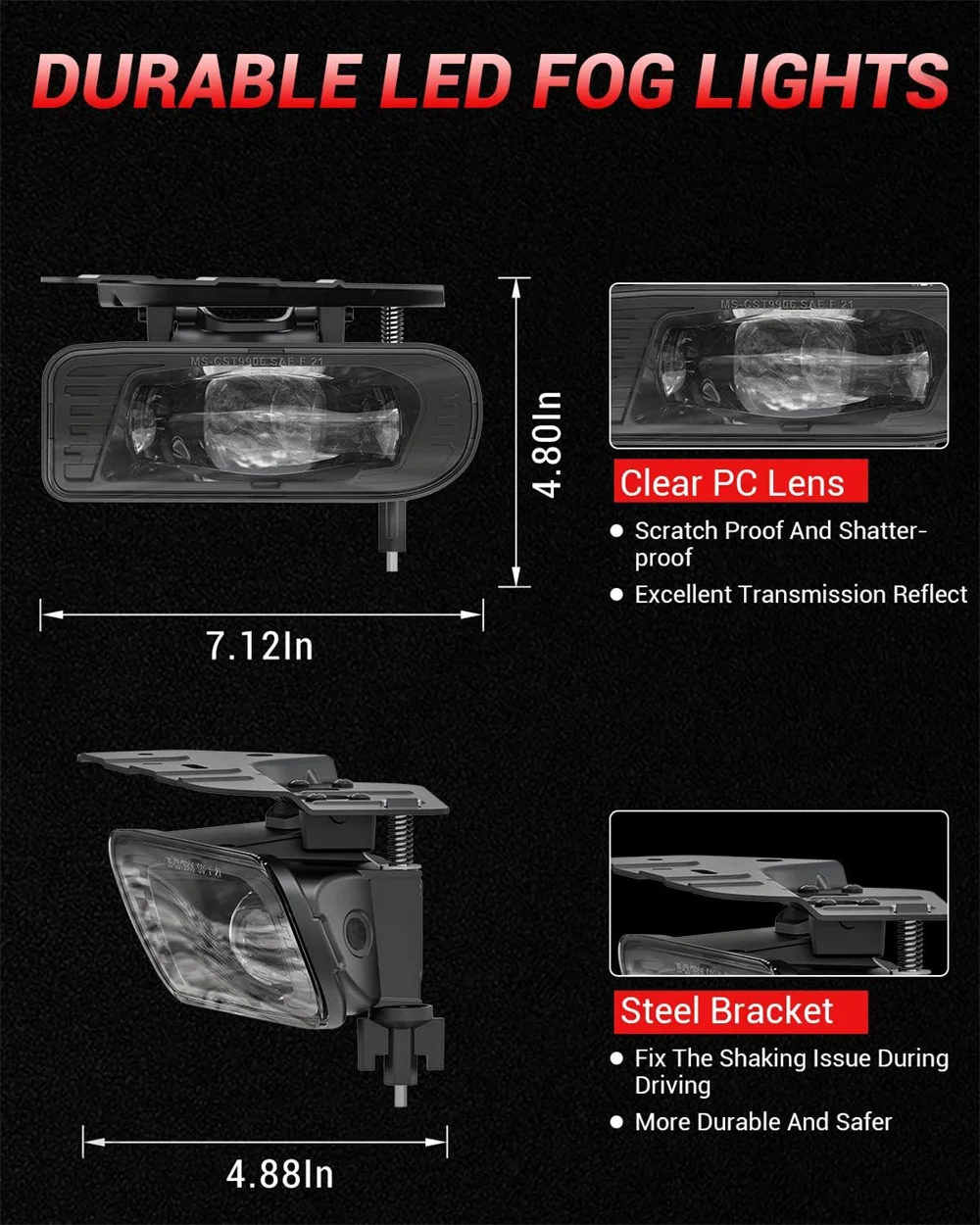Фото Светодиодные противотуманные фары для Cadillac Escalade 2002-2006 Escalade EXT 2003-2006 Escalade ESV Светодиодные противотуманные фары в сборе, бампер, дальняя фара №5