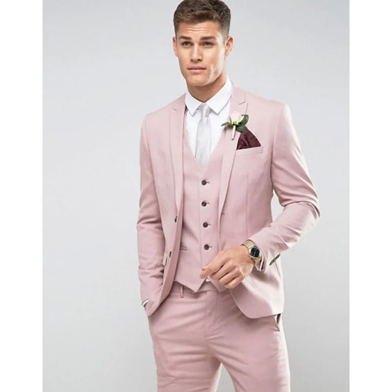 

3Pcs(Jacket+Pants+Vest)Men Suits Sets Blazer Trousers Slim Fit Ternos Masculino Business Formal Groom Prom Wedding Brand Suits