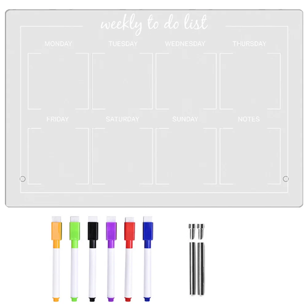 

Decorative Memo Board Desktop Acrylic Dry Erase Household Planner Magnetic Whiteboard Fridge