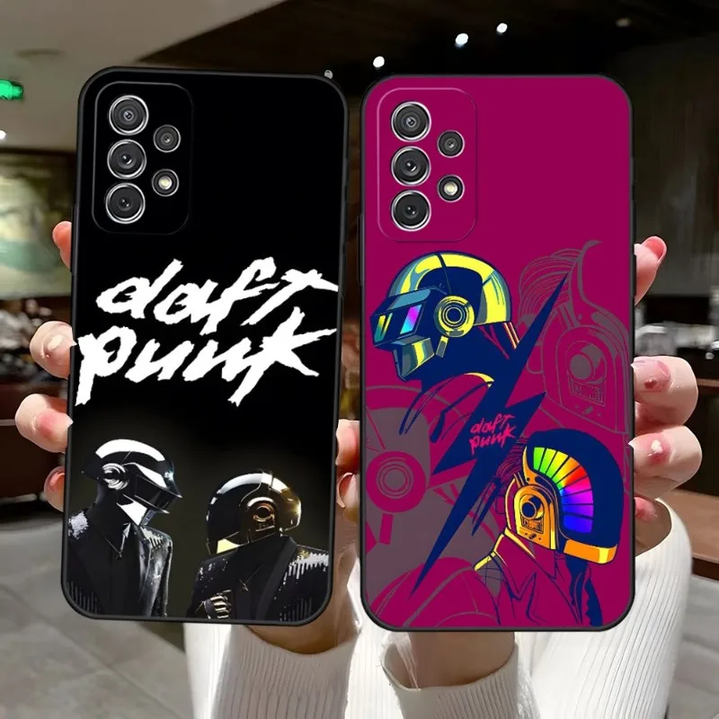 Rock Music Daft Punk Helmet Phone Case for Samsung Galaxy A13 A52 A53 A73 A32 A51 A23 A22 A12 A02s A20e A40 A50 A21 A72 70 Cover