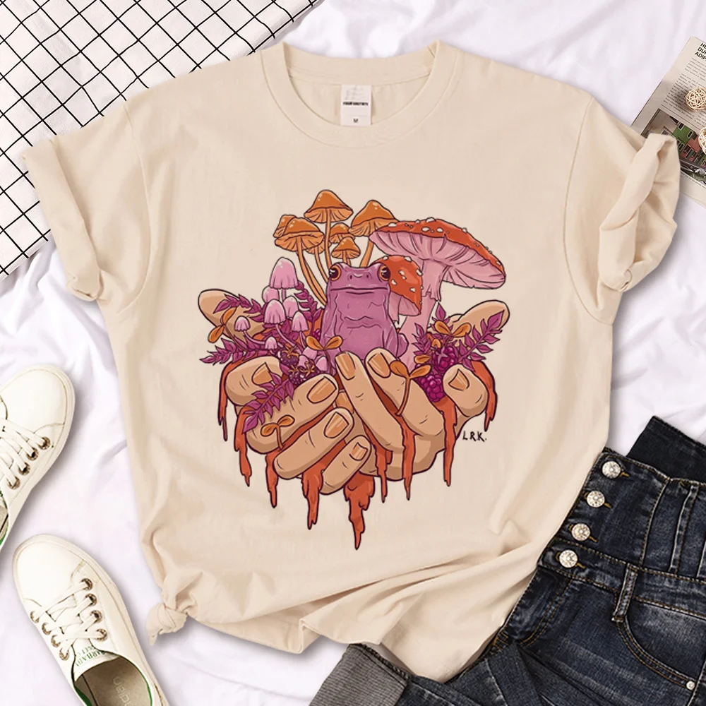 Женская дизайнерская футболка с принтом грибов