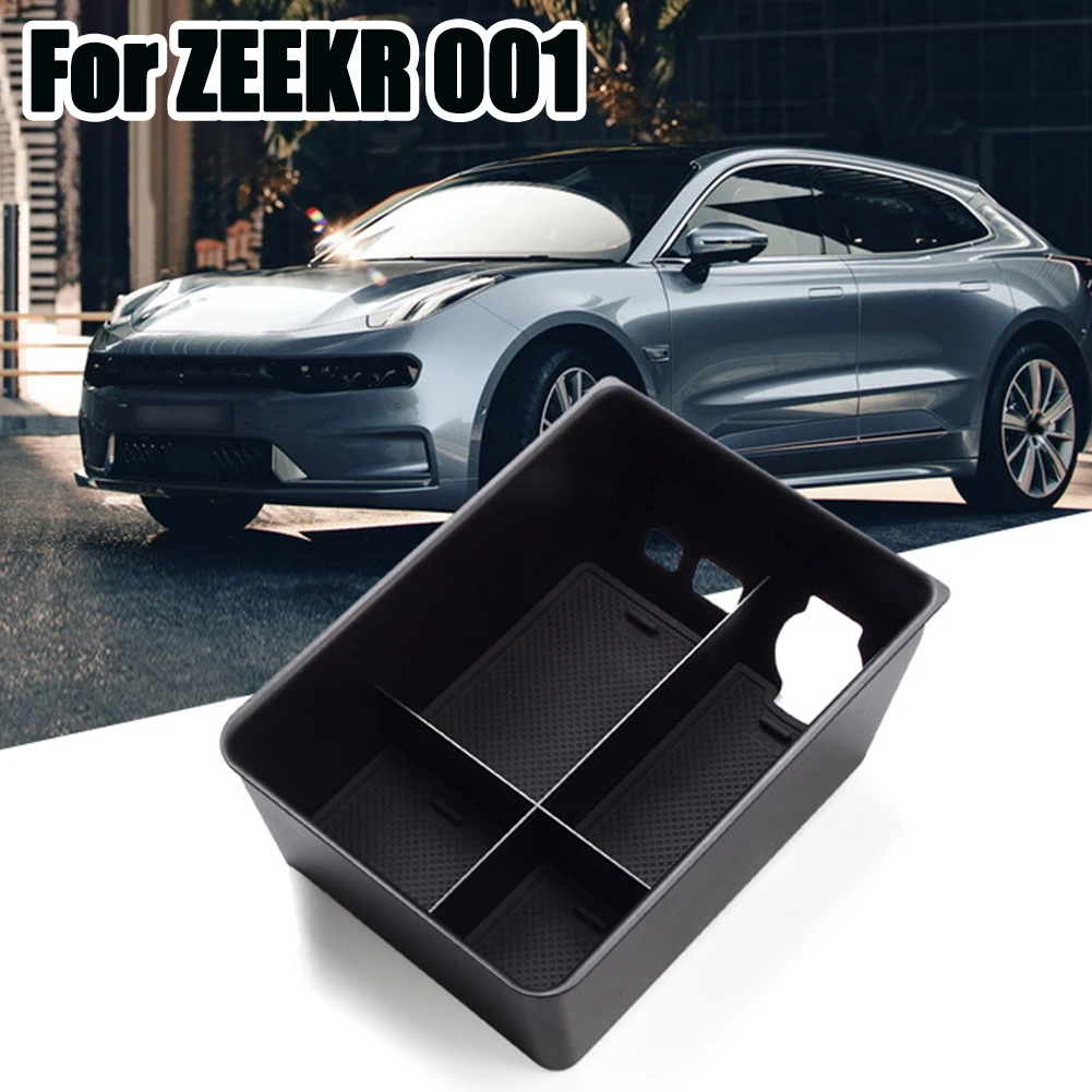 

Car Armrest Storage Box For ZEEKR 001 Center Tray Tidying Accessiories Black ABS Material: Polishing, High Impact Strength