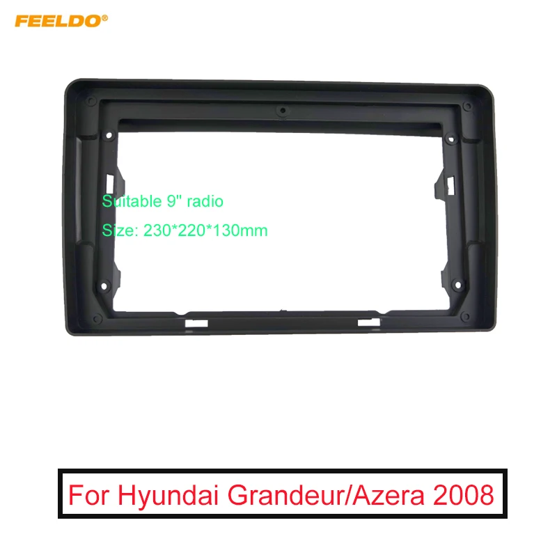 

Car 2Din Audio Face Plate Fascia Frame For Hyundai Azera Granderu 9" Big Screen Radio Stereo Panel Dash Mount Refitting Kit