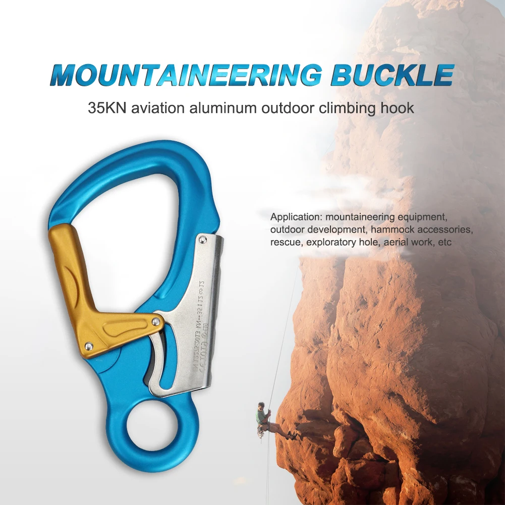 

Карабин для кемпинга на открытом воздухе 35KN, безопасный зажим из алюминиевого сплава, Пряжка для скалолазания, крючок для семьи, аксессуары ...