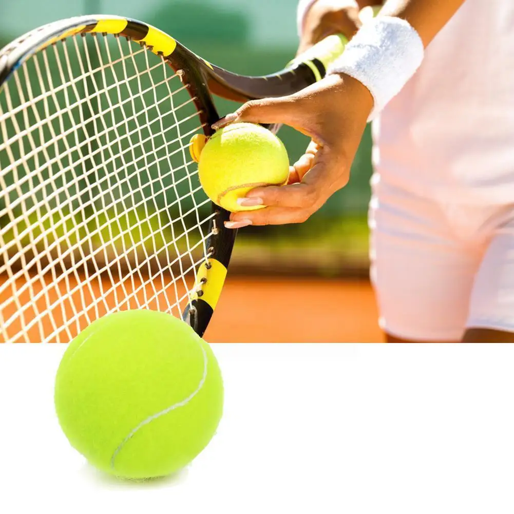 

3pcstennis Balls Professional Reinforced Rubber Absorber High Resilience Durable Tennis Practice Ball For Training Exercise V2k2