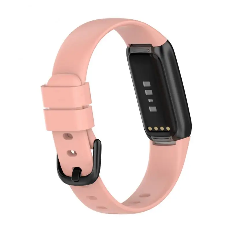 

Soft Silicone Strap For Fitbit Luxe Monochrome Silicone Strap Black Buckle Replacement Wristband Smart Watch Accessories