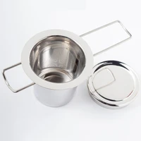 stainless steel tea infuser long folding handle tea strainer with lid filter tea accessories