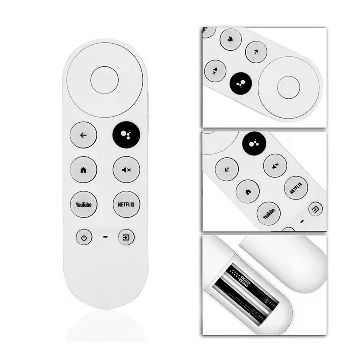 Фото Пульт дистанционного управления для Google Chromecast 4K Snow Streaming Media Player (только пульт) G9N9N, замена с голосовым управлением №5