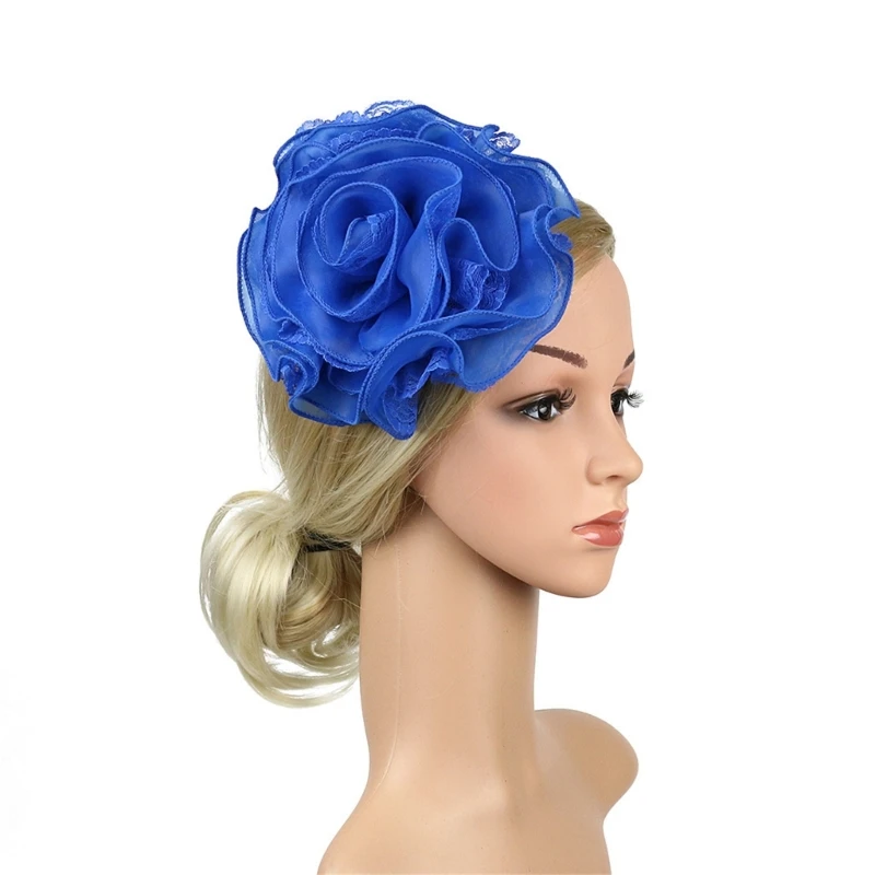 Y1UB Женские подростковые большие обручи в форме цветка для девочек банкетные