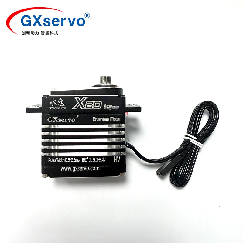 Фото Цифровые бесщеточные сервоприводы IPX8 80 кг, 180/270 градусов, цельнометаллические, для радиоуправляемых моделей №1