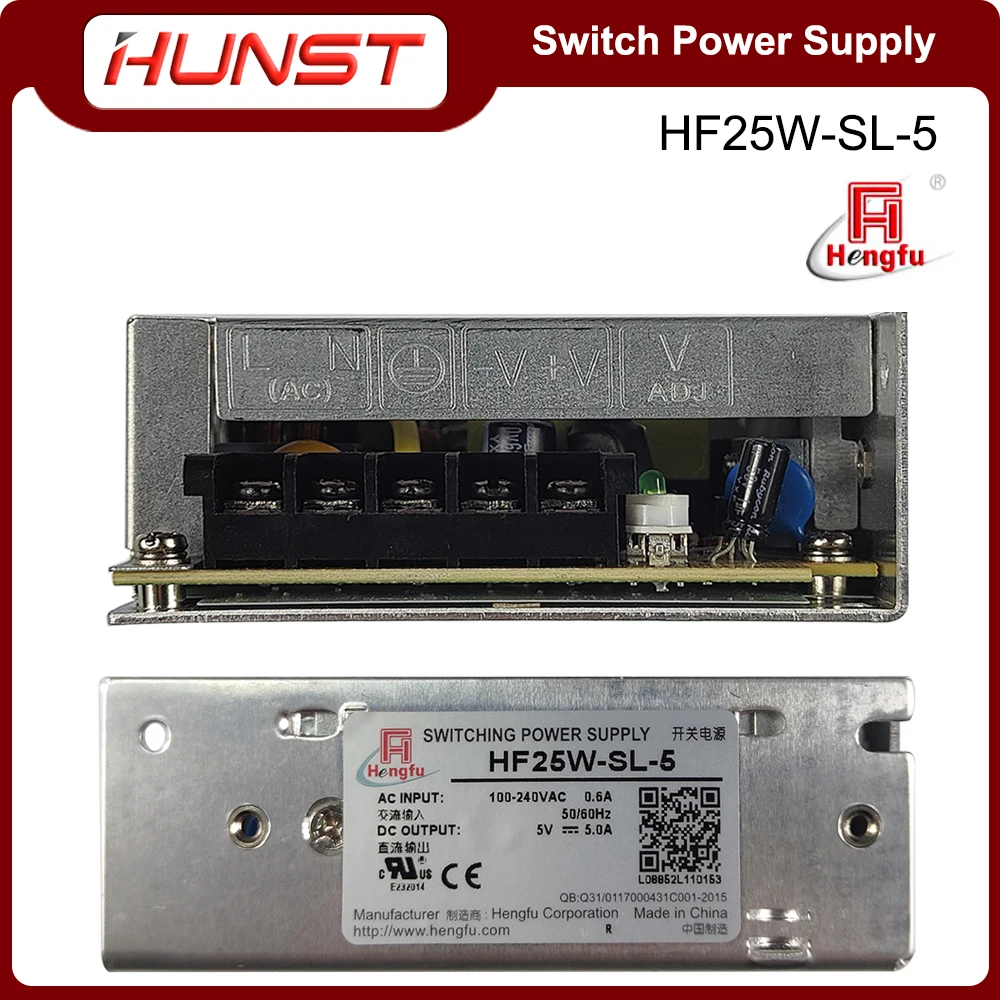 Hunst HF25W-SL-5 Hengfu Switching Power Supply 5V 5.0A for CO2 Fiber Laser Marking Machine JCZ Control Card Power Supply. enlarge