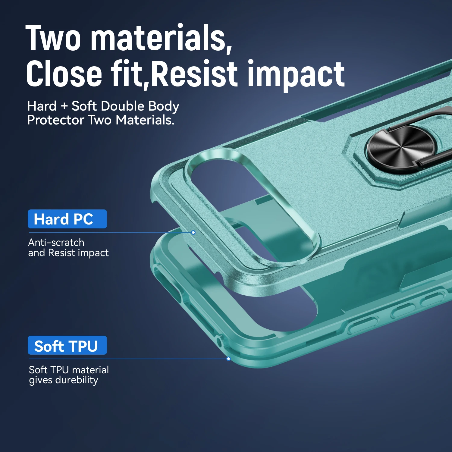 Противоударный кольцевой магнитный чехол-подставка для Google Pixel 9 Pro 8A 8 7A 7 6A 6