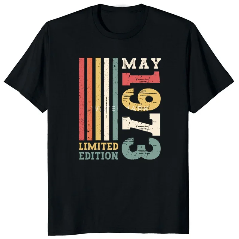 Ограниченный Выпуск 1973 подарки на день рождения винтажные футболки летний