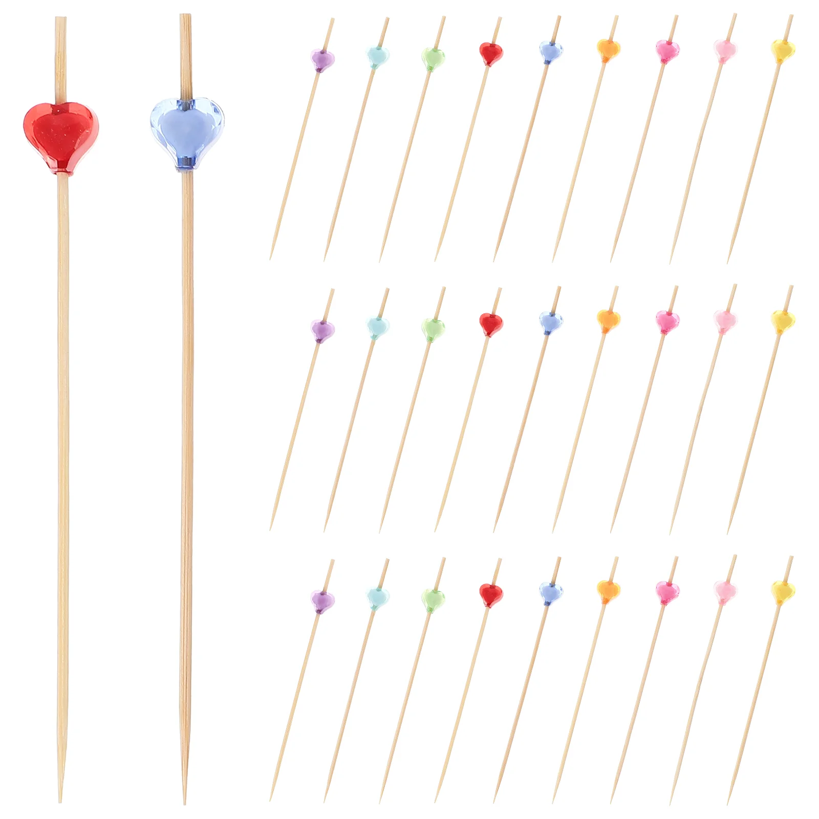 

Picks Cake Heart Party Fruitcocktail Sticks Toothpicks Valentines Day Cupcake S Valentine Decor Decorations Pick Dessert