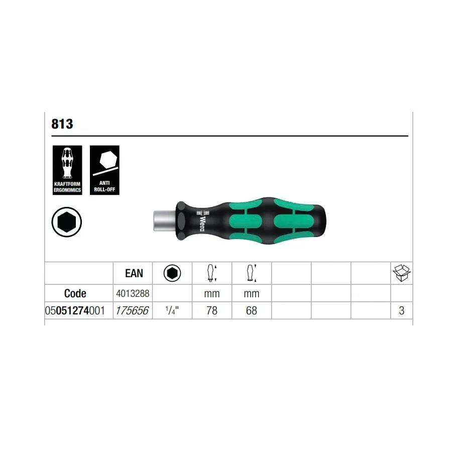 

Wera 813 Отвертка биты стальной сплав