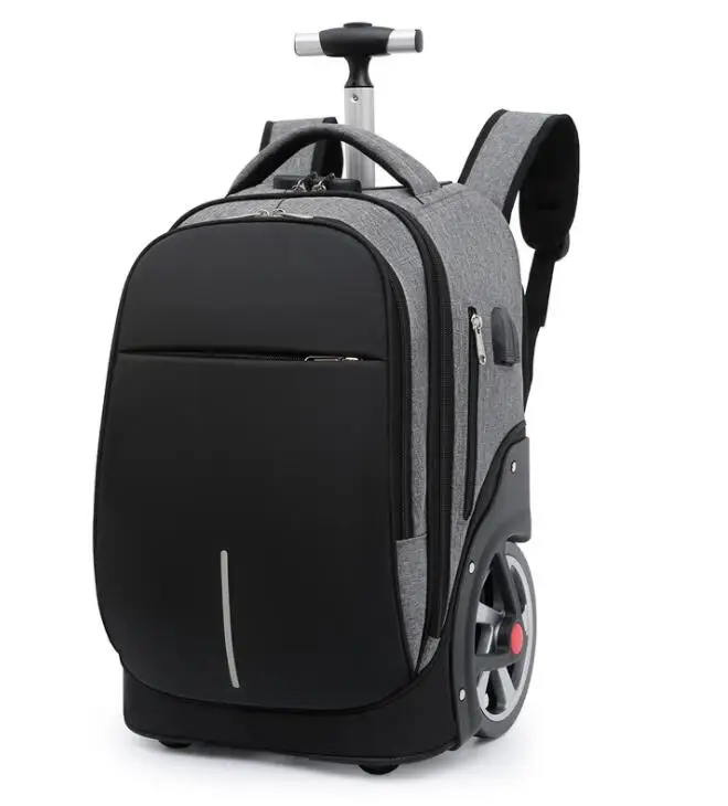 

Rolling Luggage backpack 18 Inch School Trolley Bag wheeled backpack Bags with wheels Travel Trolley Bag for school teenagers