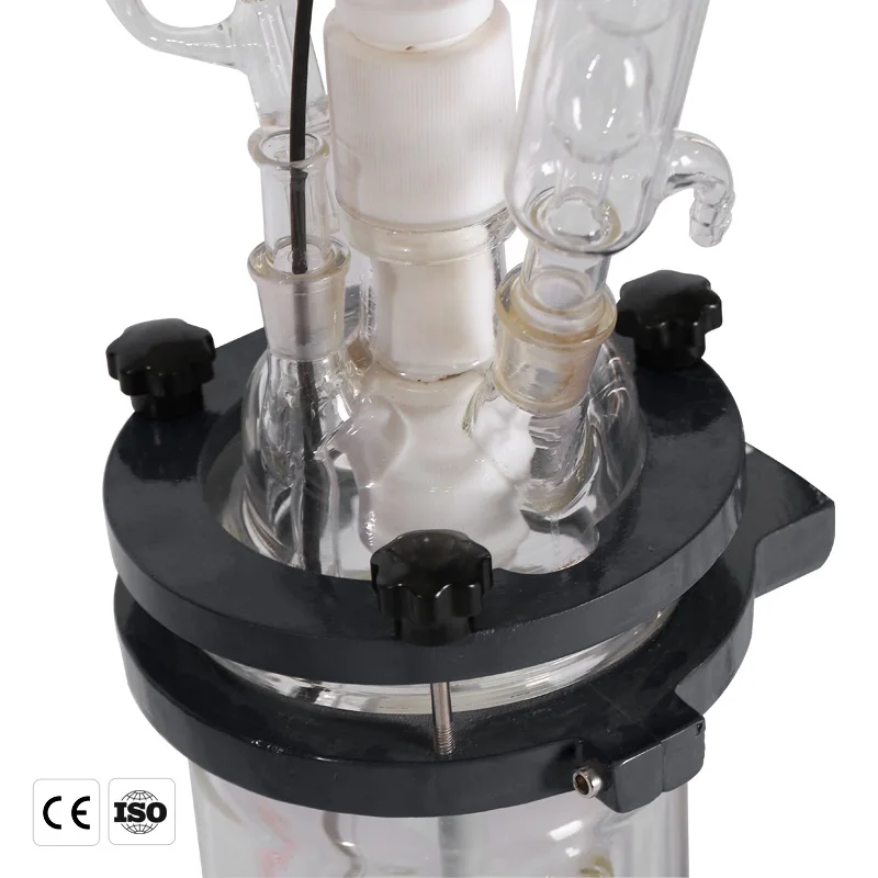 Kup ZOIBKD Sprzęt Laboratoryjny 1L ~ 5L Pojemność Podwójnie Osłonięty Szklany Reaktor Może Być Używany Do Destylacji Mieszanie Refluks