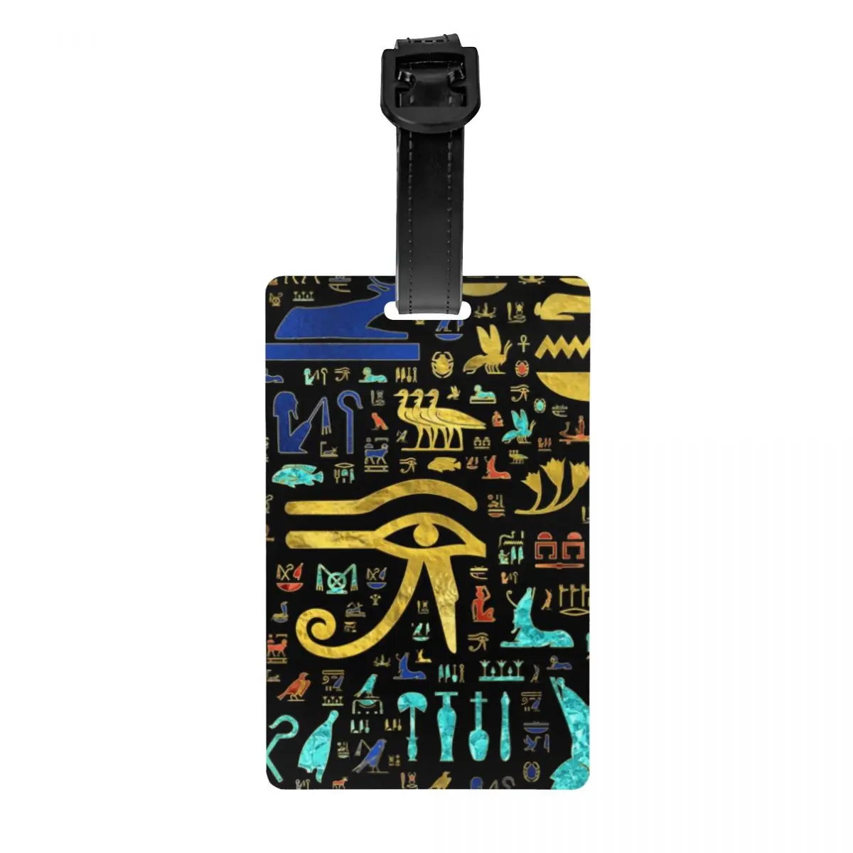 

Яркие Жетоны для багажа с изображением древнего египетского иероглифа, жетоны для багажа с защитой конфиденциальности, жетоны для багажа из Египта, жетоны для дорожных сумок, чемоданов