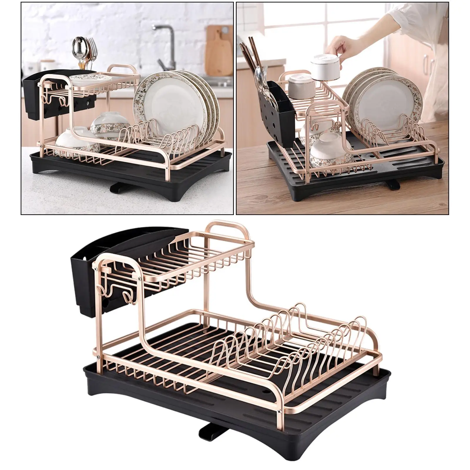 

Kitchen Dish Rack Storage Shelf Sink Accessories Drain Stand Save Space