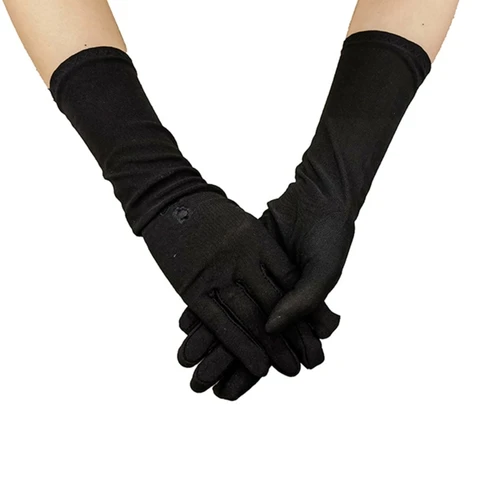 Мусульманские арабские черные перчатки для женщин, солнцезащитные перчатки с вышивкой, длинные рукава, Закрытые Пальцы, арабский хиджаб, перчатки для рук