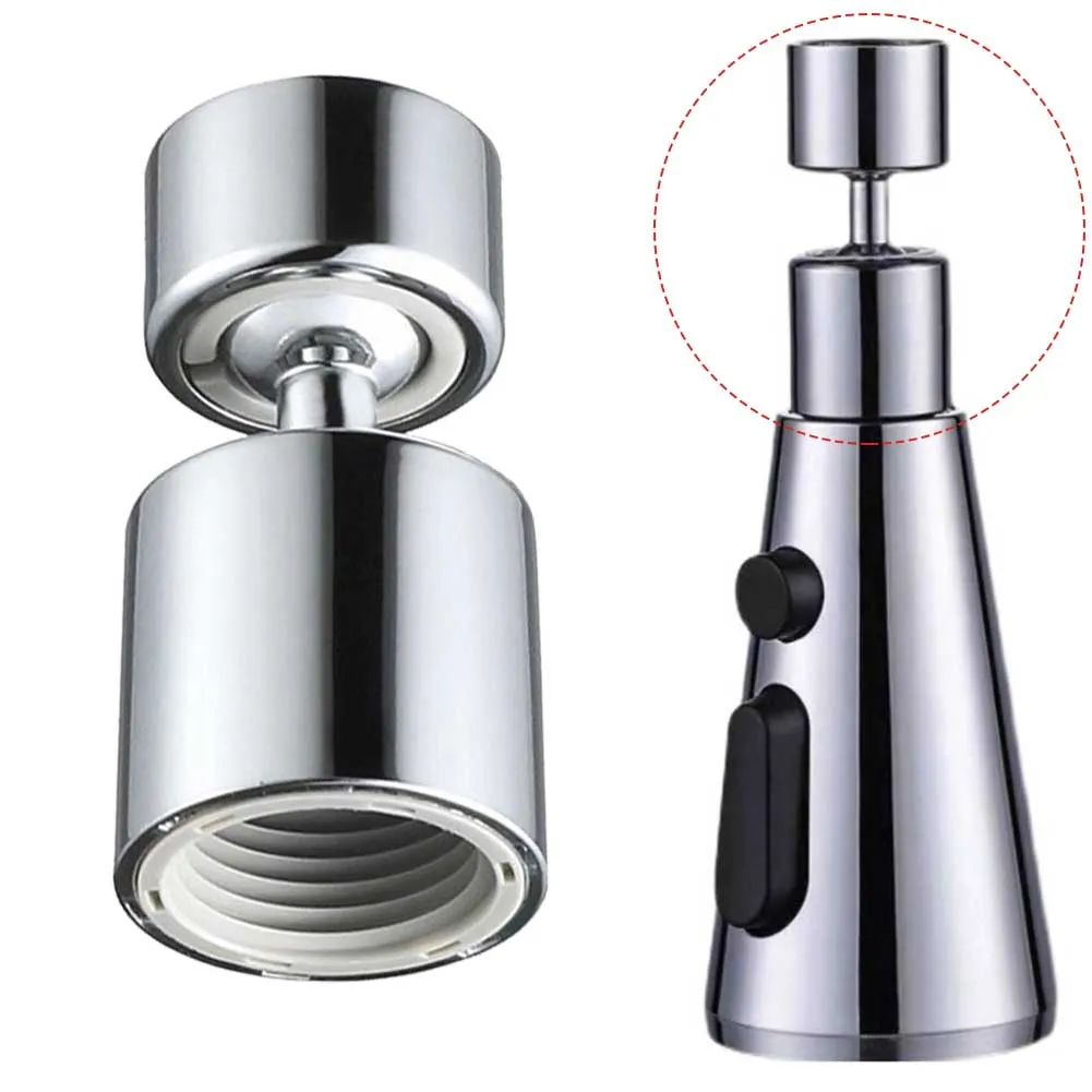 

360° Kitchen Sink Faucet Tap Water Spray Head Swivel Extender Nozzle Adapter Conversion Head G1/2 Conversion 22 Internal Thread