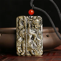 hot selling natural handcarve jin yao shi guan gong necklace pendant fashion jewelry accessories men women luck gifts