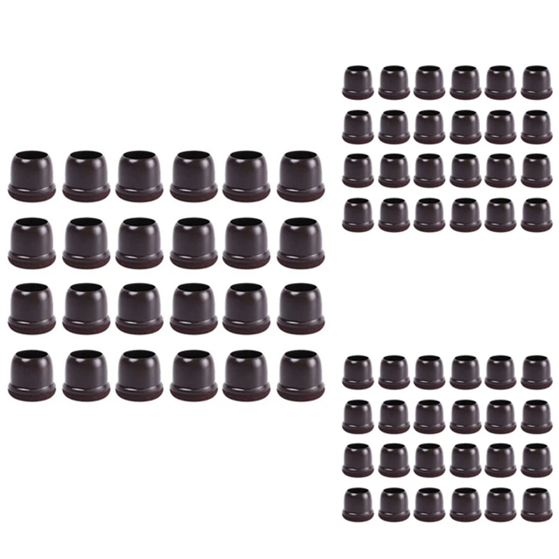 

24Pcs Chair Leg Floor Protector TPE Round Furniture Leg Plug Protector Felt Bottom Non Slip Pads Caps Table Feet Mats