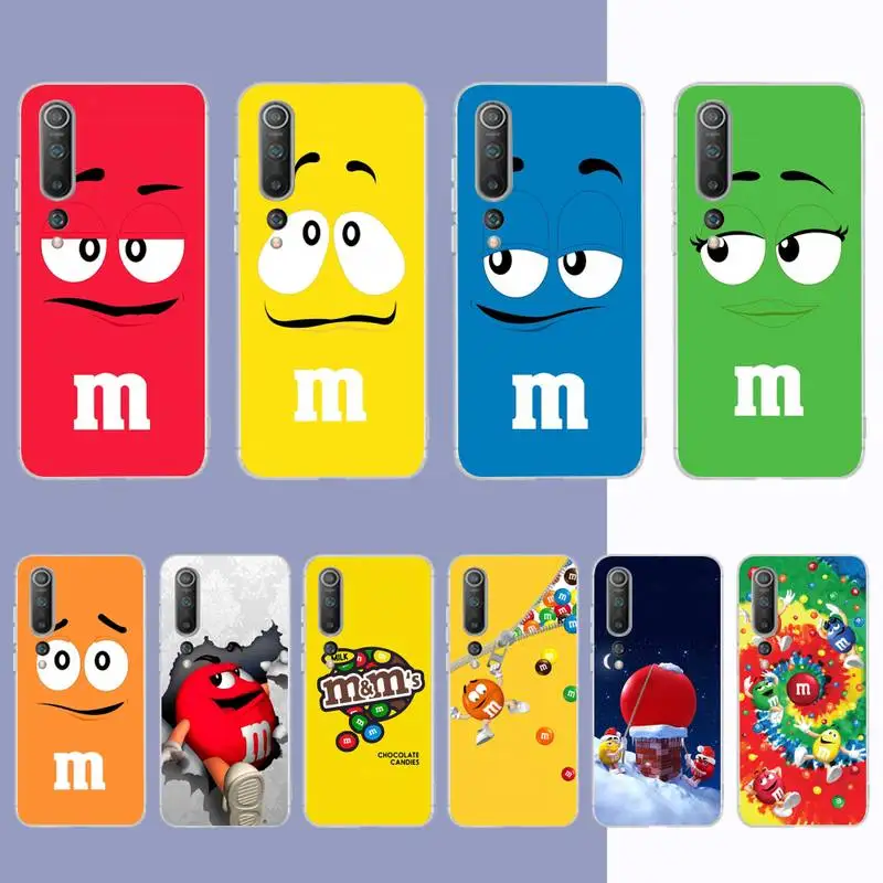 

FHNBLJ Mini Chocolate Beans Phone Case for Samsung S21 A10 for Redmi Note 7 9 for Huawei P30Pro Honor 8X 10i cover