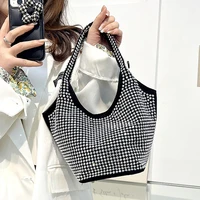 elegant diamonds bucket bags for women handbags luxury designer party evening bag rhinestones shoulder bag 2022 wedding bags new