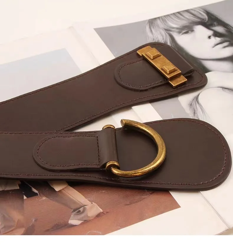 Металлический Эластичный Ремень В Стиле Ретро Для Женщин Декоративный Платье И