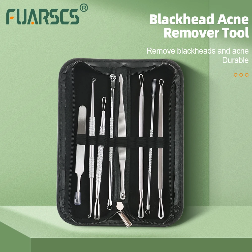 

5/7/8PCS Acne Blemish Blackhead Removal Needles Black Pore Tweezers Cleaner Deep Cleansing Needle Face Beauty Skin Care Tool