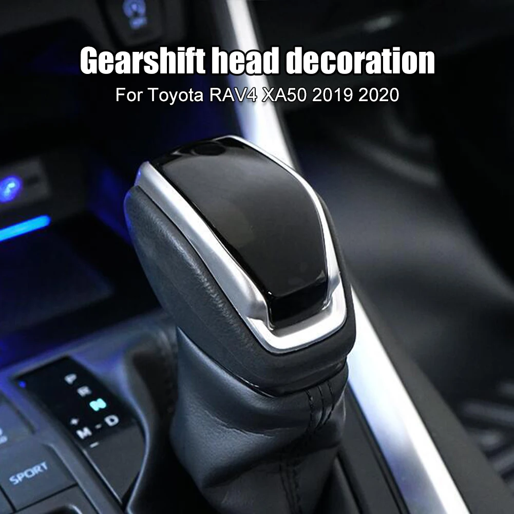 

Car Gear Shift Knob Head Cover ABS Trim Carbon Fiber Self-Adhesive for Toyota RAV4 XA50 2019 2020 2021 2022 Interior Accessories