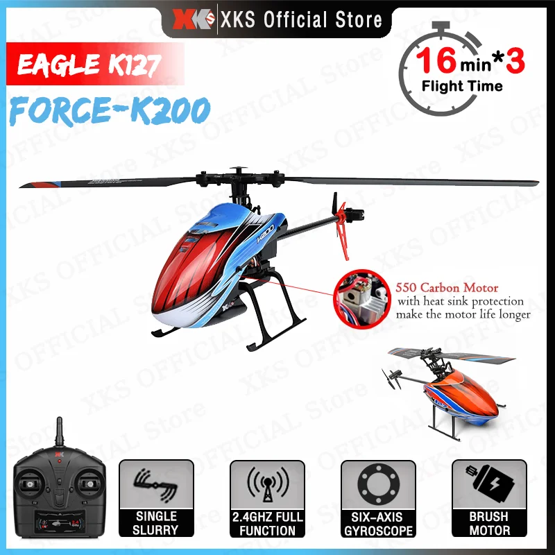 Вертолеты WLtoys XKS на радиоуправлении K127, 2,4 ГГц, 4 канала, 6-Aixs, гироскоп с одним лезвием, пропеллер, гироскоп, мини-вертолет на радиоуправлении, радиоуправляемая игрушка, подарок для ребенка, v911