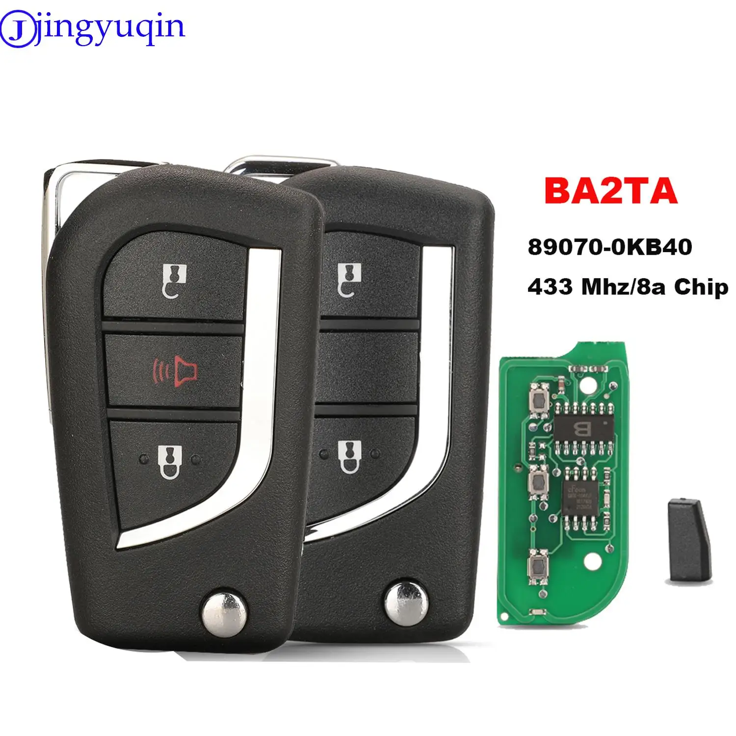 Jingyuqin telecomando chiave auto p/n fcfccid: BA2TA per Toyota Hilux 2015 2020 8A Chip 89070-0KB40