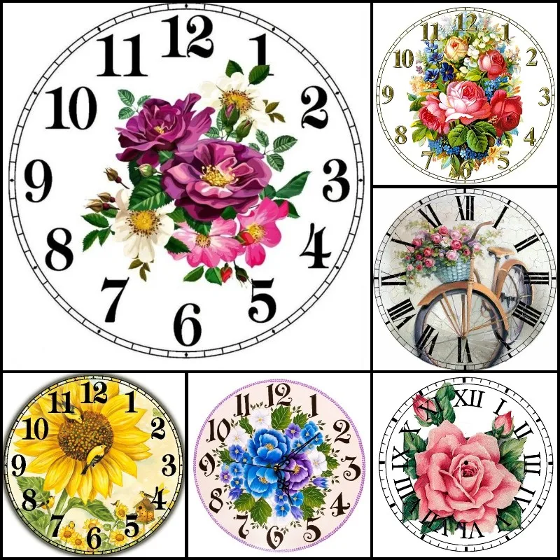 

5D DIY Diamond Painting Clock Flower Butterfly Pattern Diamond Embroidery Mosaic Wall Clock Pictures Cross Stitch Kit Decor Gift