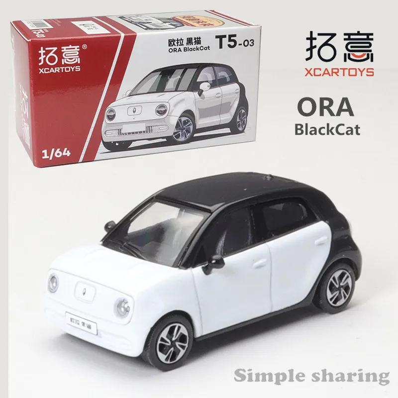 

XCarToys 1/64 Great Wall ORA BlackCat Black/White Alloy Diecast Model Car Toy Collection Gift