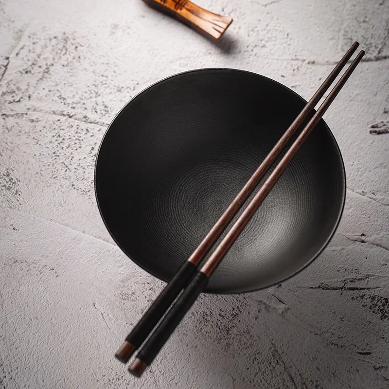 

5 Inch Fine Ceramic High Foot Bowl Rice Bowl Home Exquisite Simple Dipping Sauce Small Black Bowl