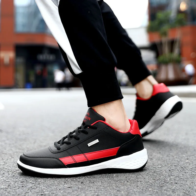 Men Running Sneakers White Large Size Casual Fashion Outdoor Sports Flat Bottom All-Match Trend Student Sports Training Shoes