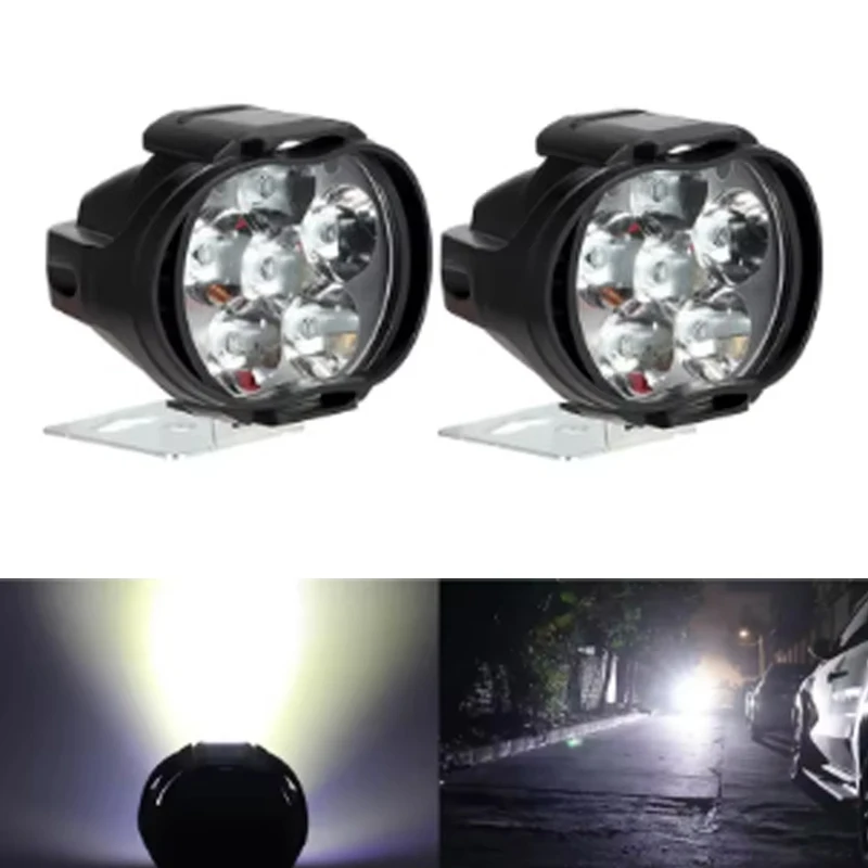 

12 В светодиодные фары для мотоцикла, прожекторы, яркие светодиодные фонари, водонепроницаемые вспомогательные передние лампы для мотоцикла, прожекторы, противотуманные фары