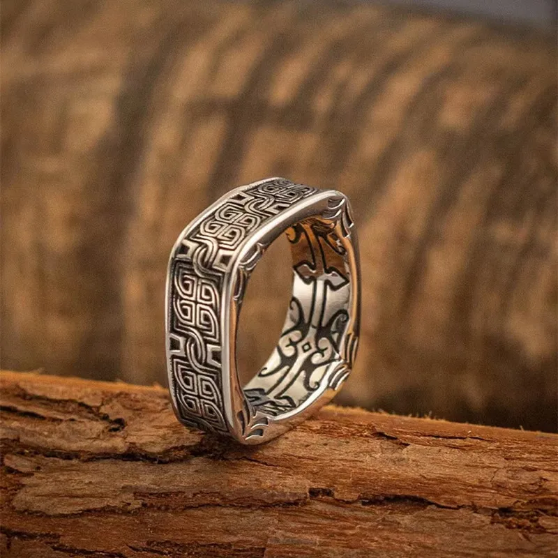 Irish Crazy Celtic Knot Square Vintage Ring Men’s Fashion Punk Hip Hop Jewelry Gift Irish Crazy Celtic Knot Square Vintage Ring Men’s Fashion Punk Hip Hop Jewelry Gift
